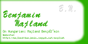 benjamin majland business card